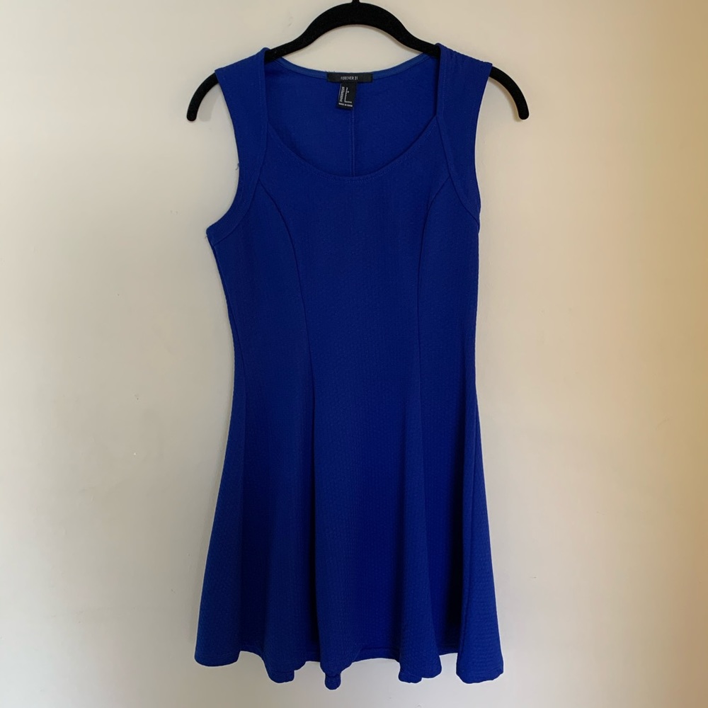 Forever 21 Royal Blue Skater Dress Size Small